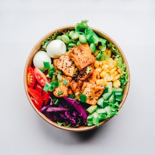 Colourful healthy meal
